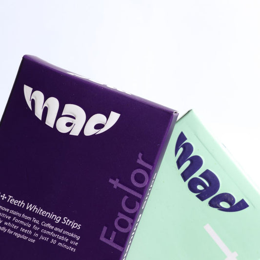 MAD PAP+ Purple Teeth Whitening Strips + Pro White Strips β 6% HP Advanced Whitening