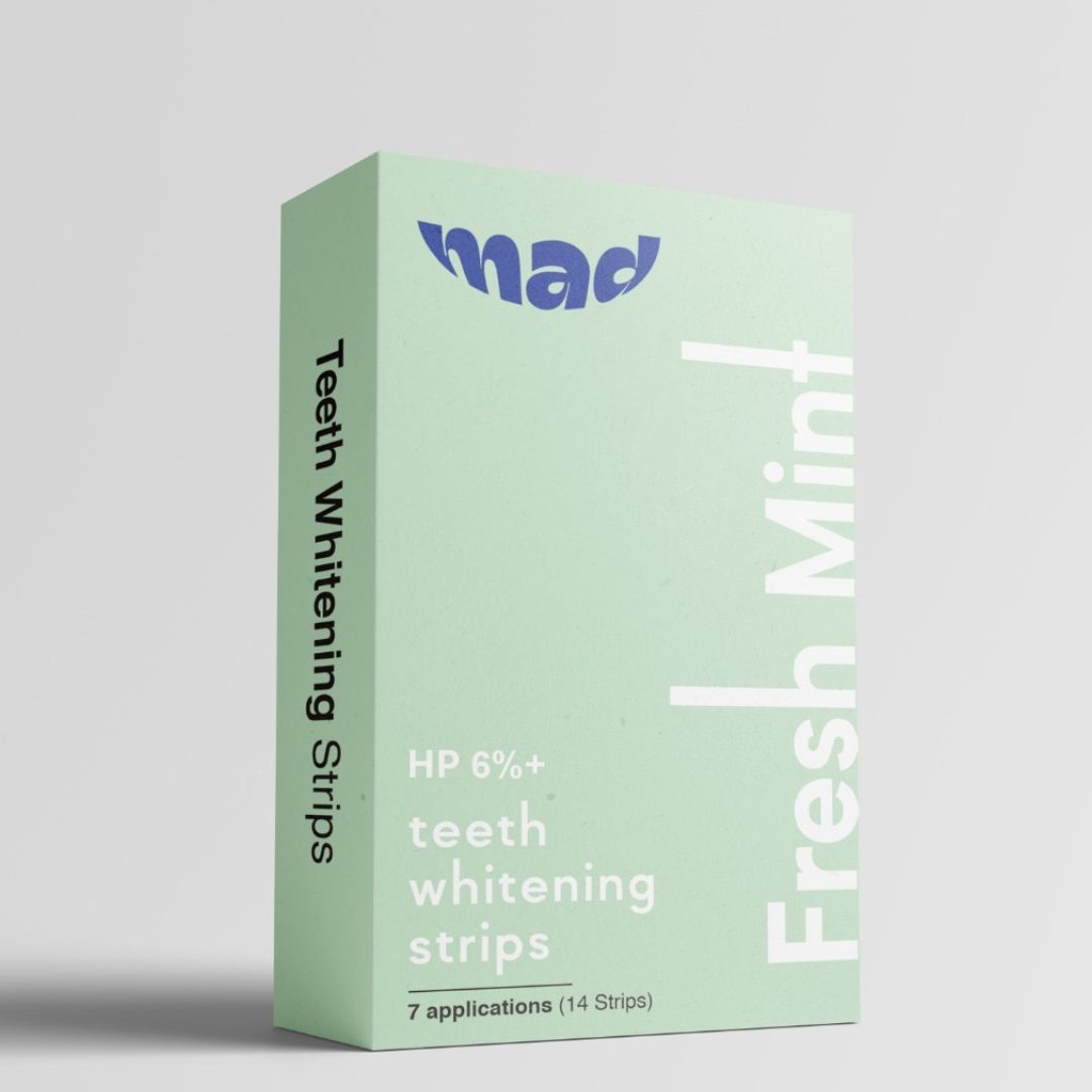 MAD Dental Pro White Strips + FREE MAD Teeth Whitening Foam AND MAD Teeth Whitening Powder (BEST SELLER))