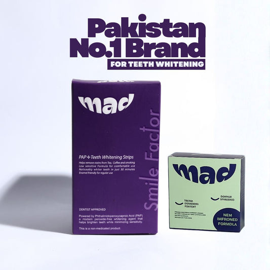 MAD Dental Purple Strips + MAD Whitening Powder Bundle