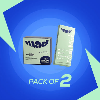 MAD Dental Pro White Strips + MAD Teeth Whitening Powder (HIGHLY RECOMMENDED) 50% EXTRA DISCOUNT Sale price