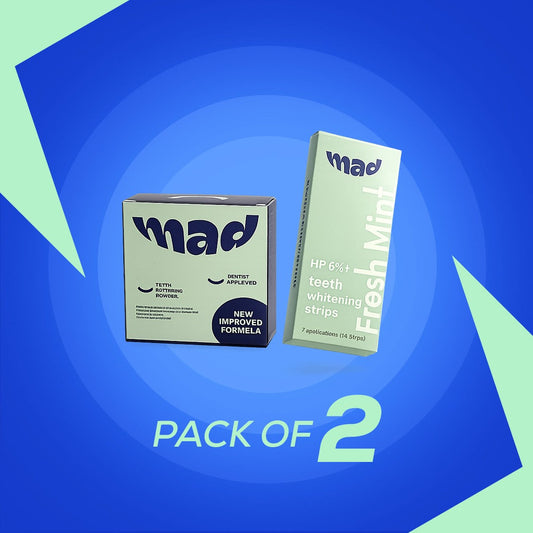 MAD Dental Pro White Strips + MAD Teeth Whitening Powder (HIGHLY RECOMMENDED) 50% EXTRA DISCOUNT Sale price